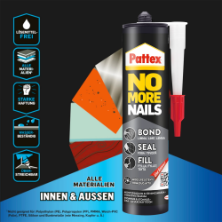 Montagekleber, Baukleber, Klebstoff von Pattex je 280ml - grau - No More Nails