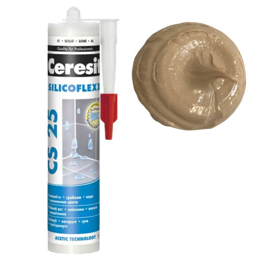 Sanitärsilikon Ceresit CS25 creme - schimmel- & pilzhemmend je 280ml - überlagert