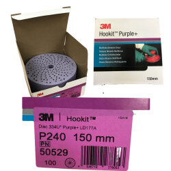 3M Hookit™ Schleifscheibe Purple+ 50529 - 150mm - P240 Kletthaftend - 10 Stück