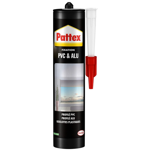 Montagekleber / Baukleber von Pattex für PVC und Aluminium - weiß - 450g