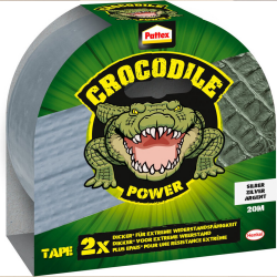 Ducttape Gewebeband Pattex Crocodile Tape 8 x 20m Silber  - extra starker Halt