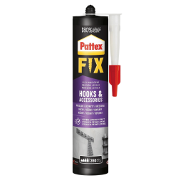 Pattex FIX Hook & Accessoires Montagekleber für Innen & Außen je 440g - weiß