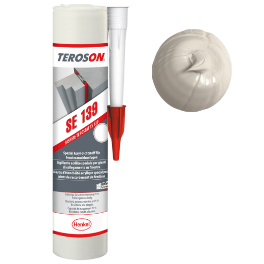 Acryl Spezial Dichtstoff Teroson SE 139 in weiß je 300ml - Fenster, Türen, Wandanschluss