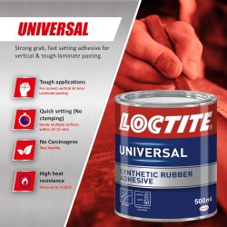 Loctite Kontaktkleber Universal je 500ml - Laminatkleber / schneller Universalkleber