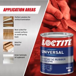 Loctite Kontaktkleber Universal je 500ml - Laminatkleber / schneller Universalkleber