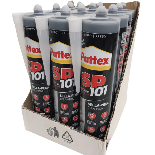 Montagekleber Klebe- & Dichtstoff Pattex SP101 schwarz 12 x 280ml Innen & Außen