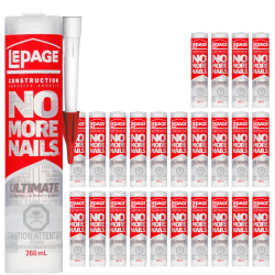 Kristallklarer Konstruktionskleber "No More Nails" von Henkel 25 x 266ml