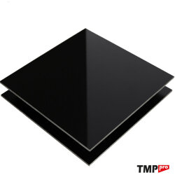 ALU Verbundplatte Alupanel - schwarz - 3mm stark 150cm x 305cm