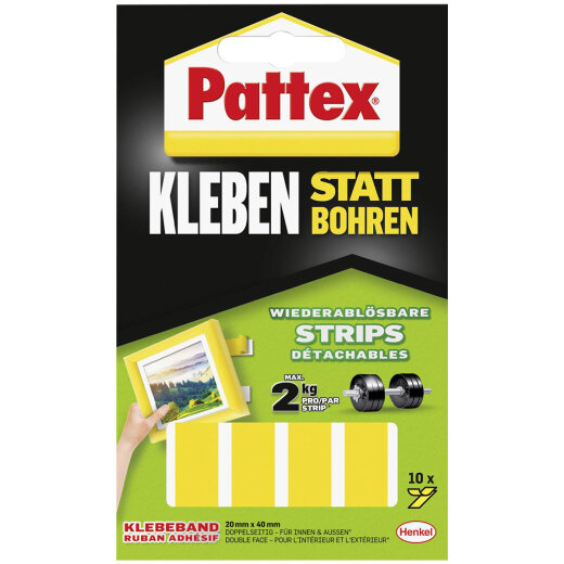 Pattex Wiederablösbare Stripes 10 Stück je Packung