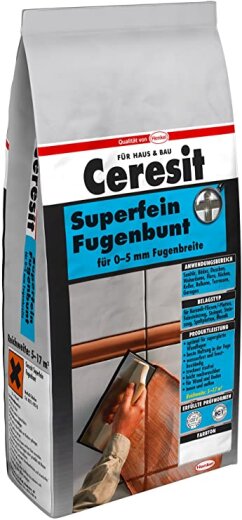 Ceresit Superfein Fugenbunt f&uuml;r 0-5mm Fugenbreite Terrabraun 1kg