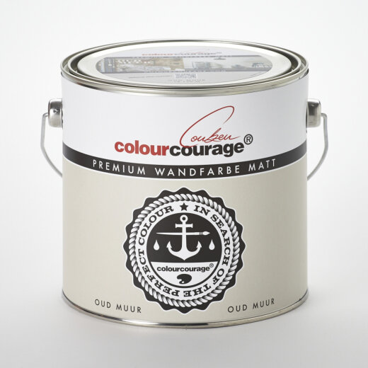 Premium Wandfarbe OUD MUUR - Colourcourage&reg;  2,5 Liter Matt