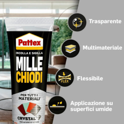 Klebstoff Konstruktionskleber "Pattex Mille Chiodi" universal & transparent je 90g