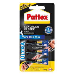 Pattex Sekundenkleber Gel Mini Trio Ultra12 x 3 x1g