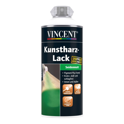 Vincent Kunstharz-Lack Seidenmatt 9001 cremeweiß 400ml